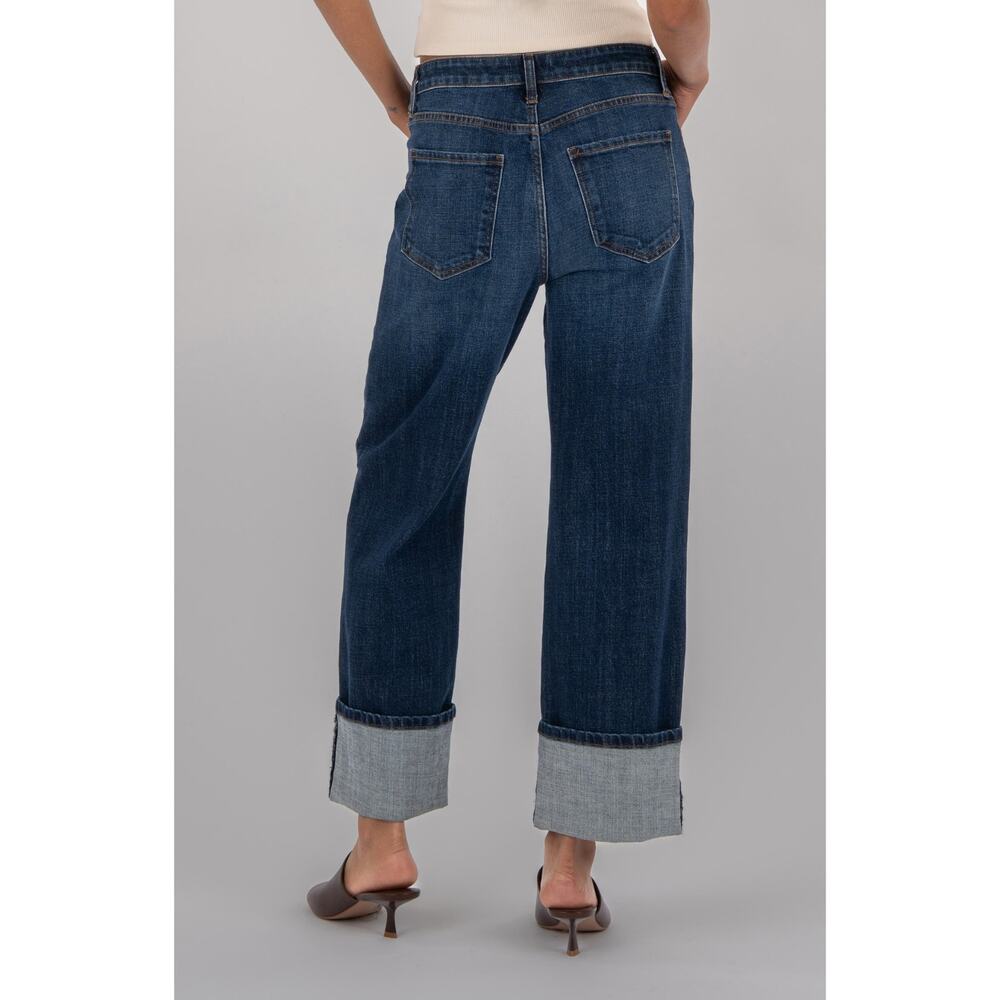 KUT from the Kloth Sienna High Rise Wide Leg with Cuff Bottom sz 8 new $109 - Picture 7 of 8